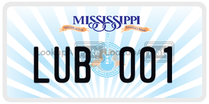 LUB001  license plate in MS