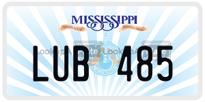 LUB485  license plate in MS