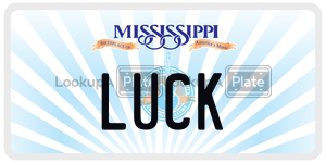 LUCK  license plate in MS