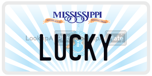LUCKY  license plate in MS