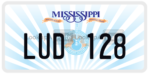 LUD128  license plate in MS