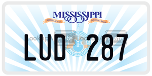 LUD287  license plate in MS