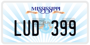 LUD399  license plate in MS