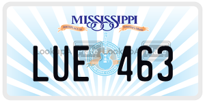 LUE463  license plate in MS