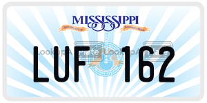 LUF162  license plate in MS