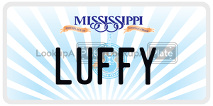 LUFFY  license plate in MS