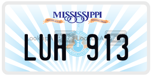 LUH913  license plate in MS