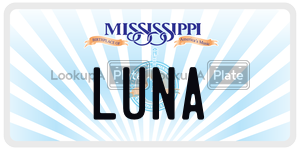 LUNA  license plate in MS
