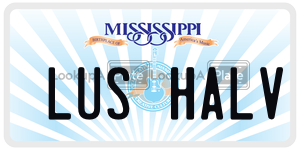 LUSHALV  license plate in MS