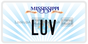 LUV  license plate in MS