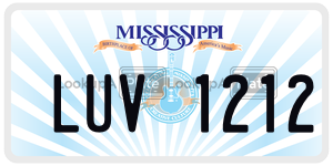 LUV1212  license plate in MS