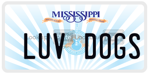 LUVDOGS  license plate in MS