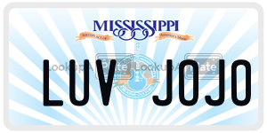 LUVJOJO  license plate in MS