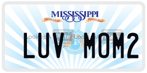 LUVMOM2  license plate in MS