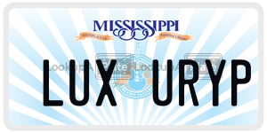 LUXURYP  license plate in MS