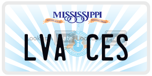 LVACES  license plate in MS