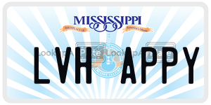 LVHAPPY  license plate in MS
