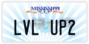 LVLUP2  license plate in MS