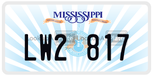 LW2817  license plate in MS