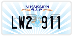 LW2911  license plate in MS