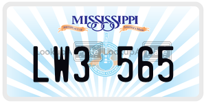 LW3565  license plate in MS