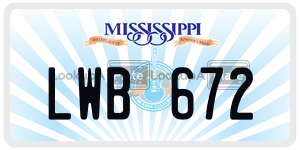 LWB672  license plate in MS
