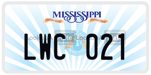 LWC021  license plate in MS