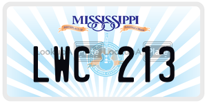 LWC213  license plate in MS