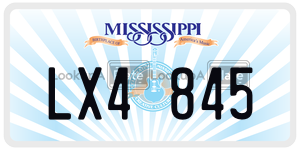 LX4845  license plate in MS