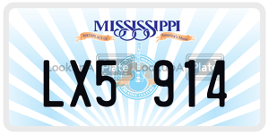 LX5914  license plate in MS