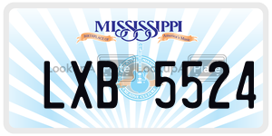 LXB5524  license plate in MS