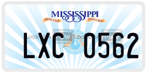 LXC0562  license plate in MS