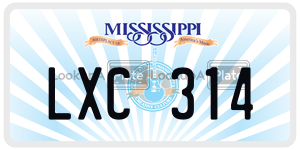 LXC314  license plate in MS