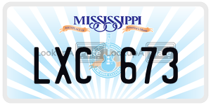 LXC673  license plate in MS