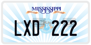 LXD222  license plate in MS
