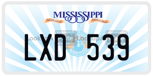 LXD539  license plate in MS