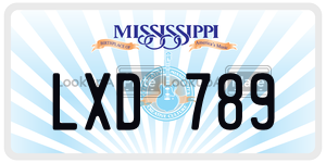 LXD789  license plate in MS