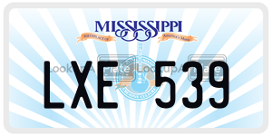 LXE539  license plate in MS