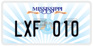 LXF010  license plate in MS