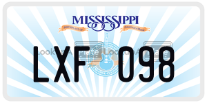 LXF098  license plate in MS