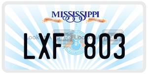 LXF803  license plate in MS
