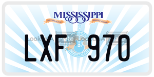 LXF970  license plate in MS