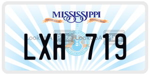 LXH719  license plate in MS