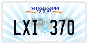 LXI370  license plate in MS