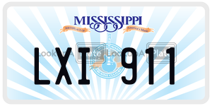 LXI911  license plate in MS