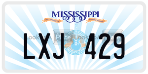 LXJ429  license plate in MS