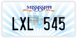 LXL545  license plate in MS