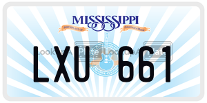 LXU661  license plate in MS