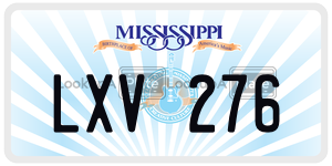 LXV276  license plate in MS