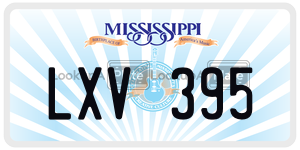 LXV395  license plate in MS